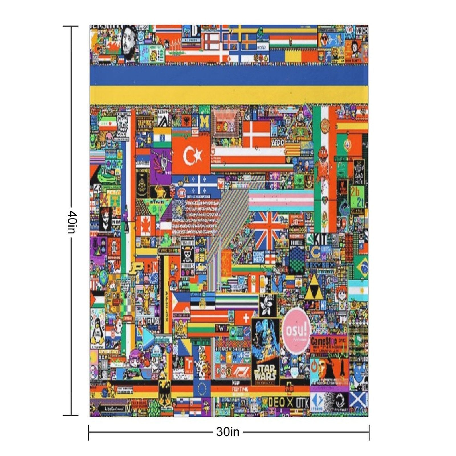 R Place Wrinkle-free Throw Blanket