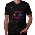 Colorful Stars Sun Rainbow Gradient  Cotton T-Shirt