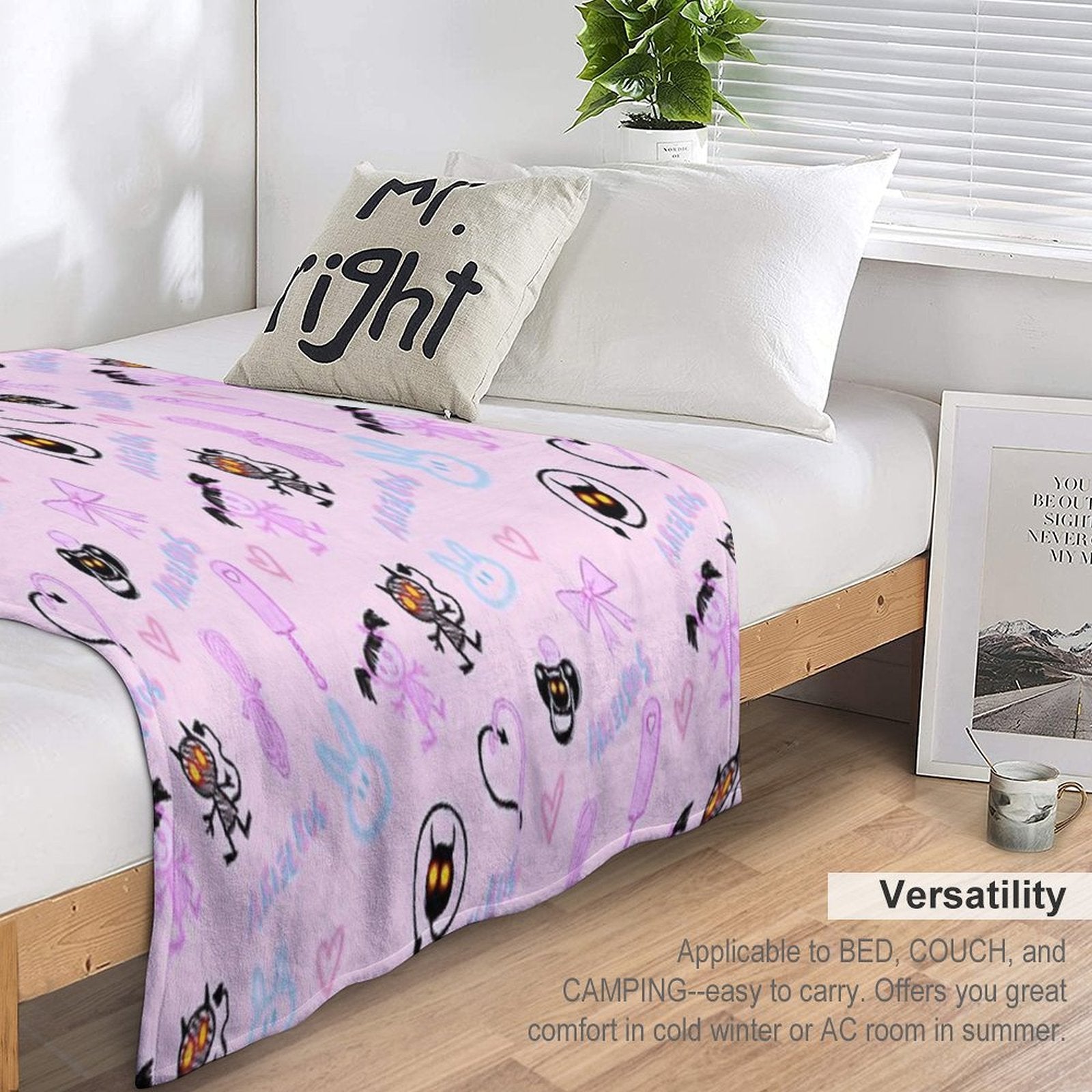 DD & LG Pink Travel-friendly Throw Blanket