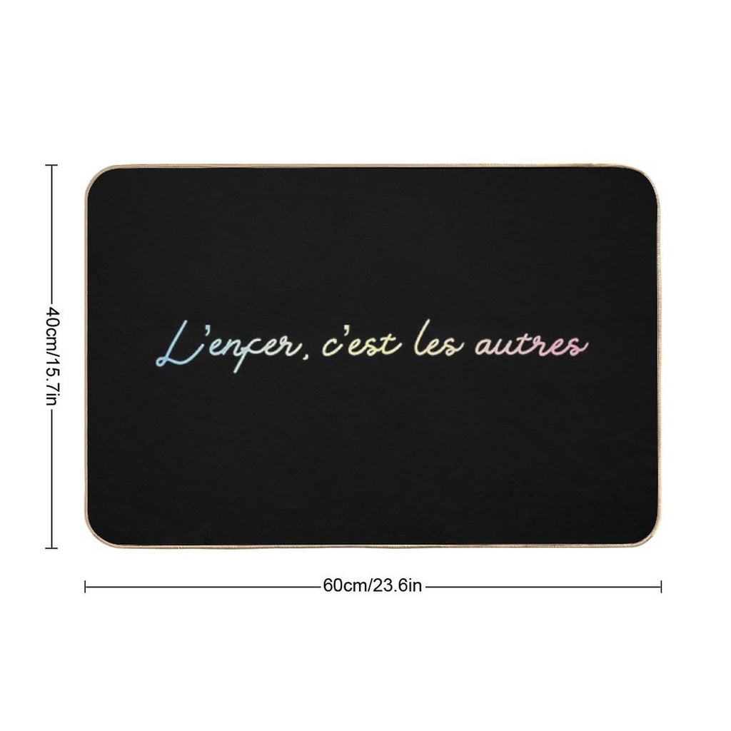 L’enfer, C’est Les Autres  Stain-Proof Bath Mat