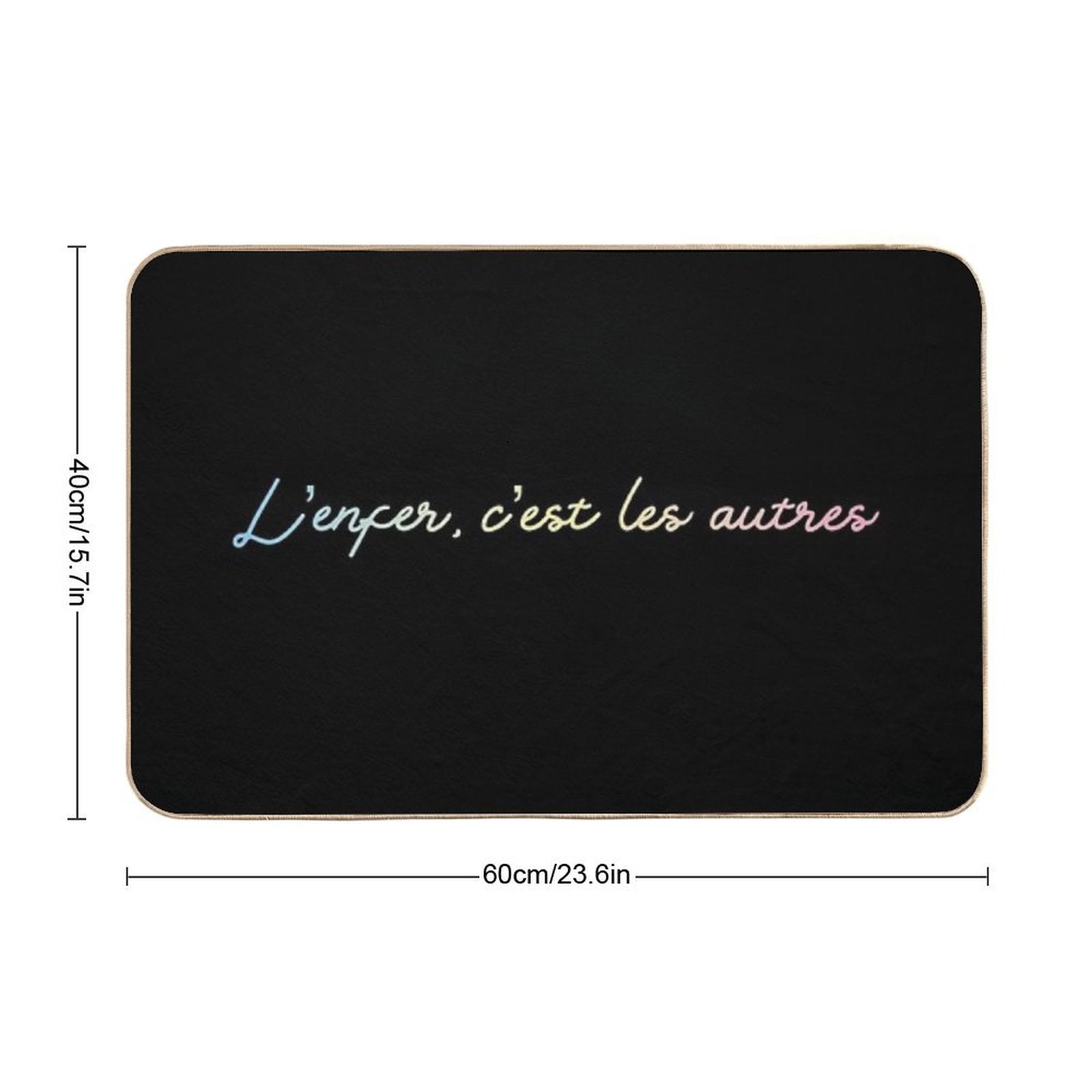 L’enfer, C’est Les Autres  Stain-Proof Bath Mat