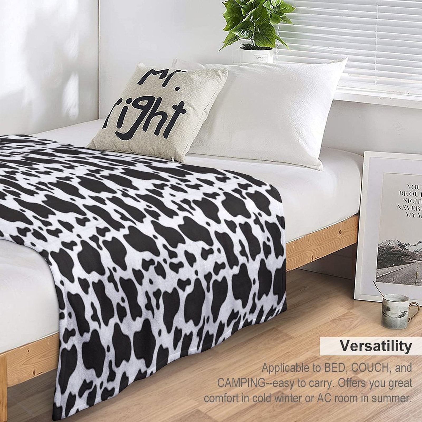 Cow Print Duvet Cover Velvety-soft Throw Blanket
