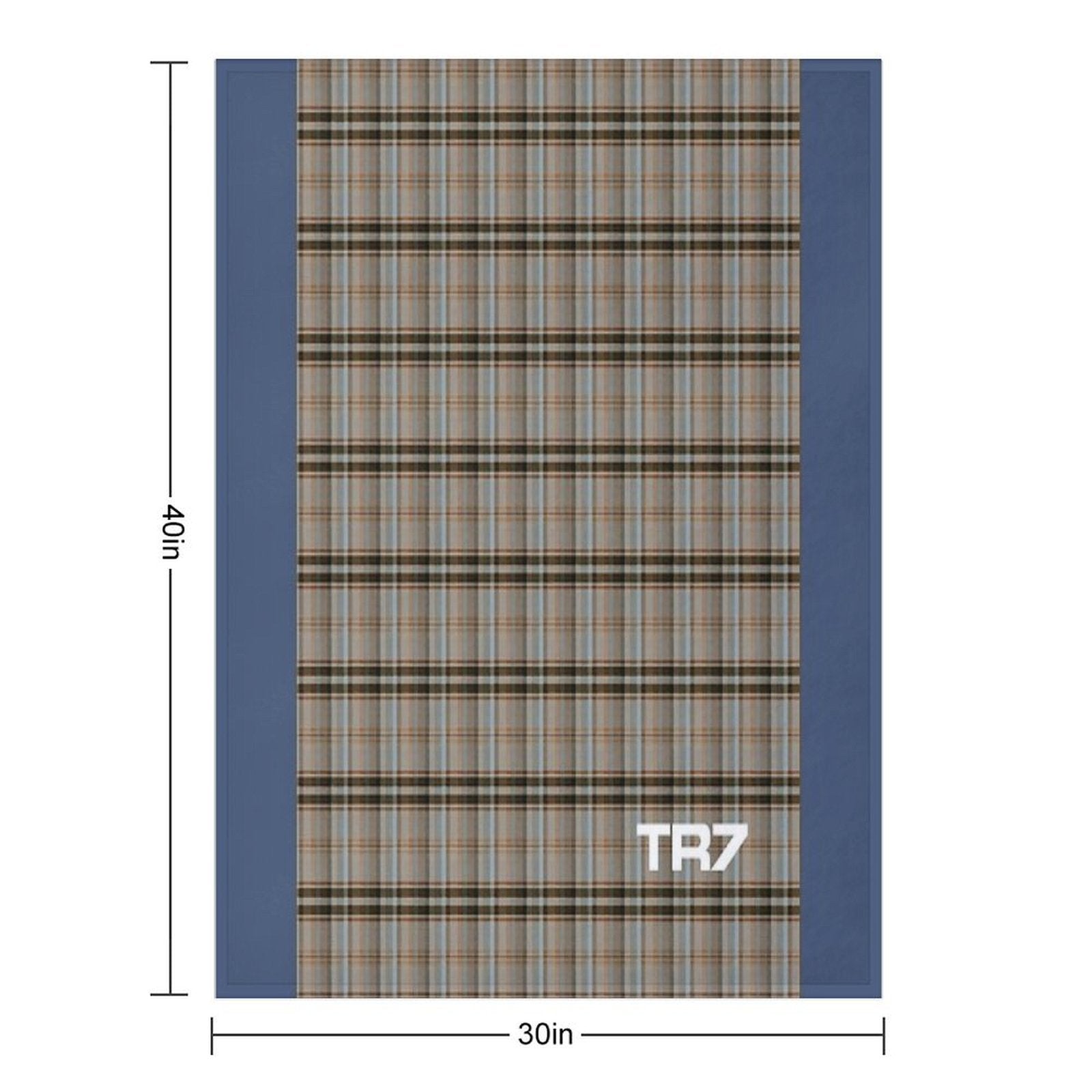 Triumph TR7 Navy Tartan Blanket Velvety-soft Throw Blanket