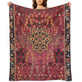 17th Century Persian Vase Carpet Print Durable Throw Blanket