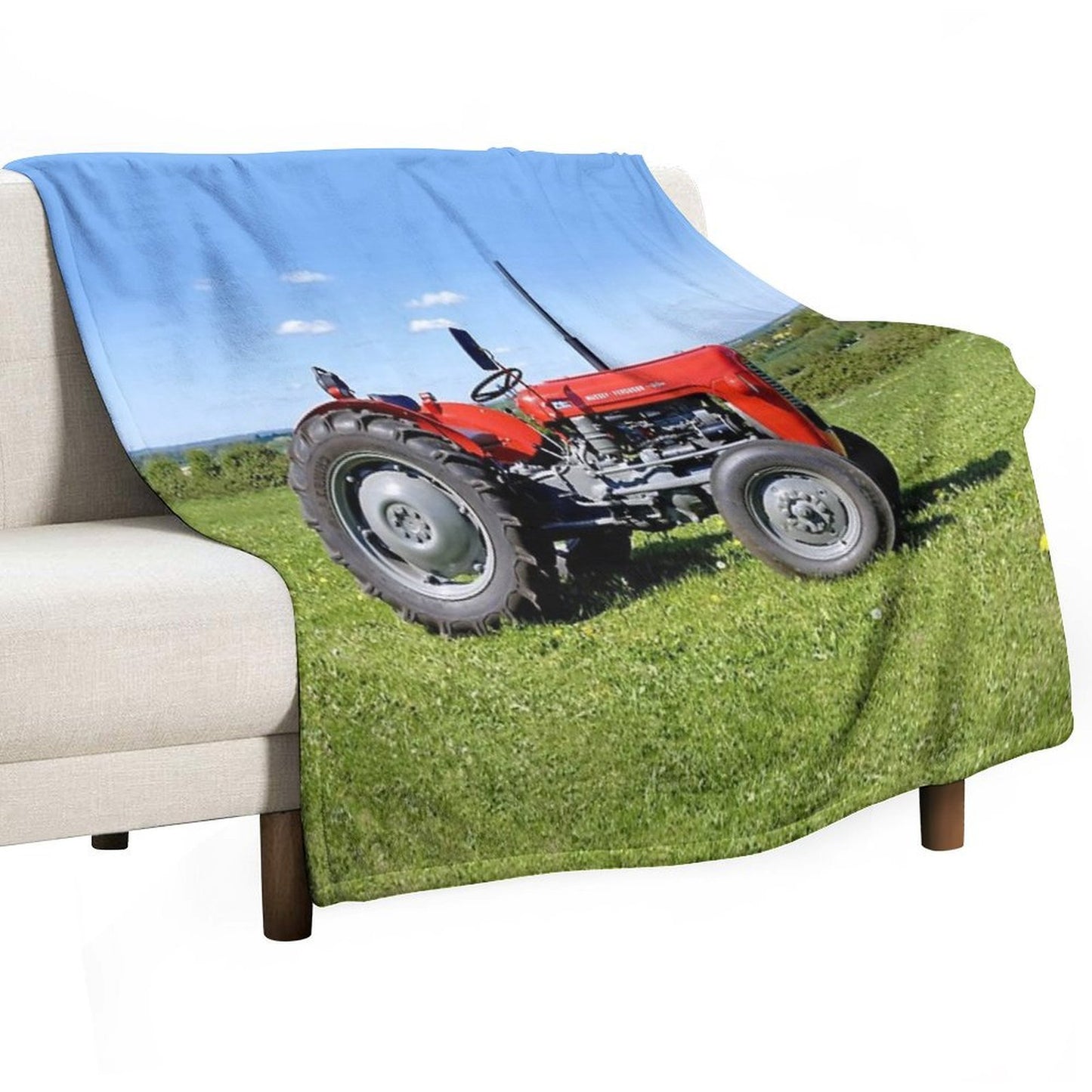 Massey Ferguson 35 Tractor Versatility Throw Blanket