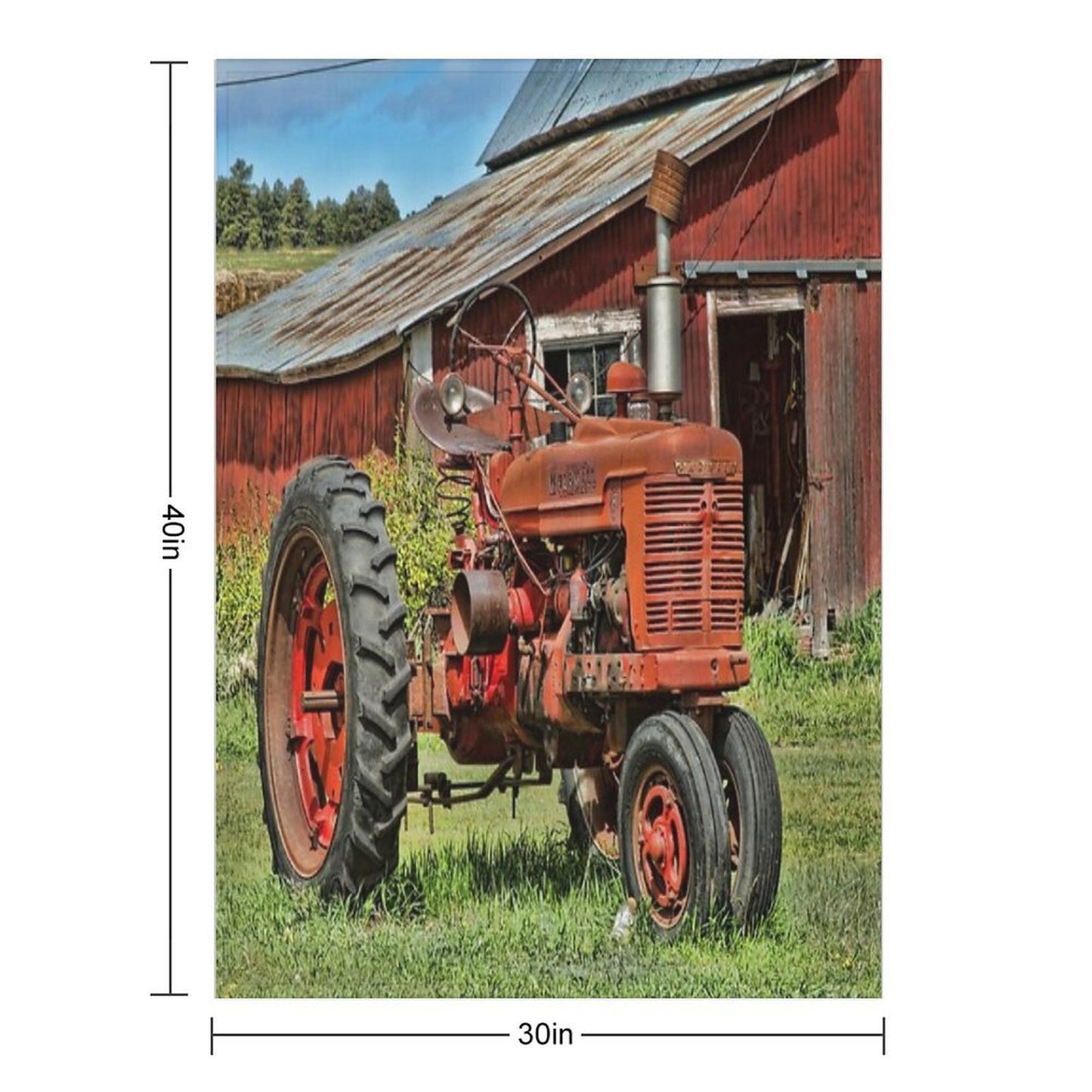 1952 Farmall Tractor Versatility Throw Blanket
