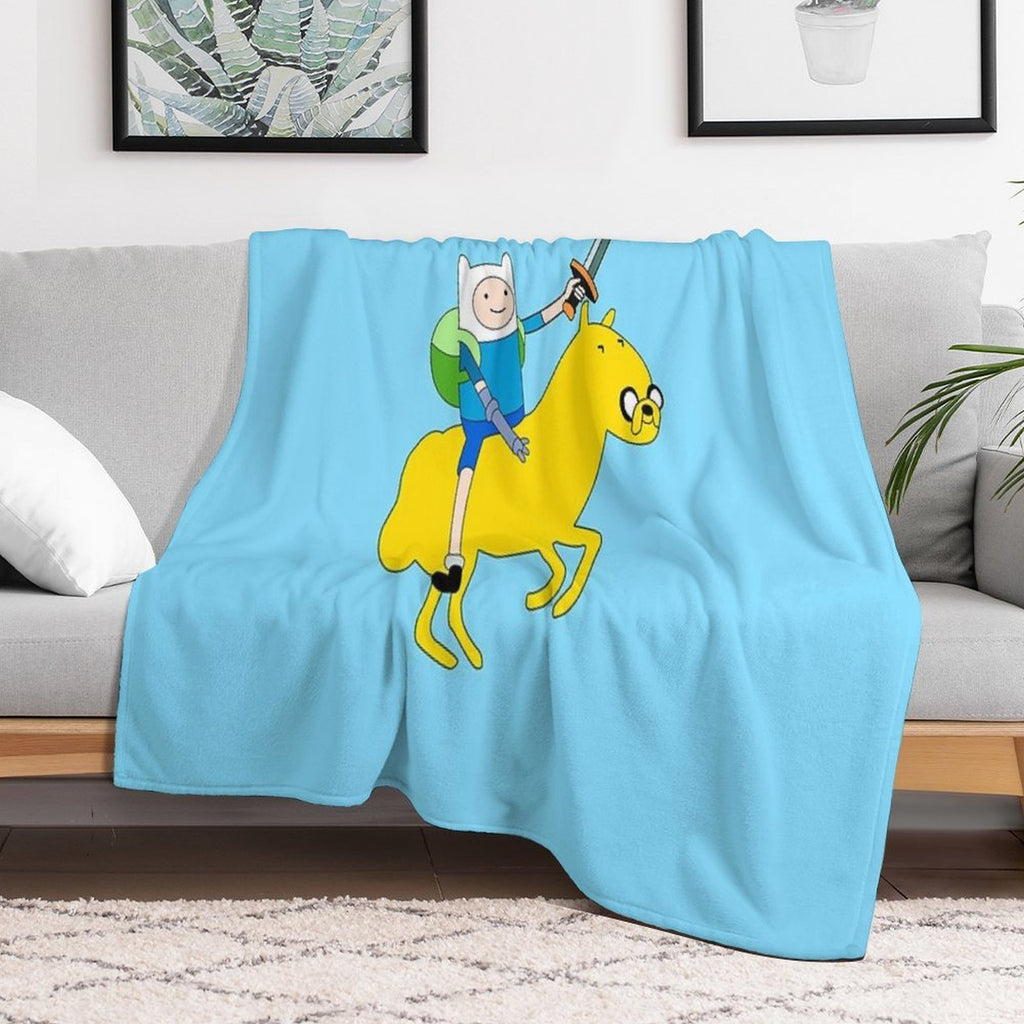Adventure Time™ Finn And Jake The Knight And The Horse Travel-friendly Throw Blanket