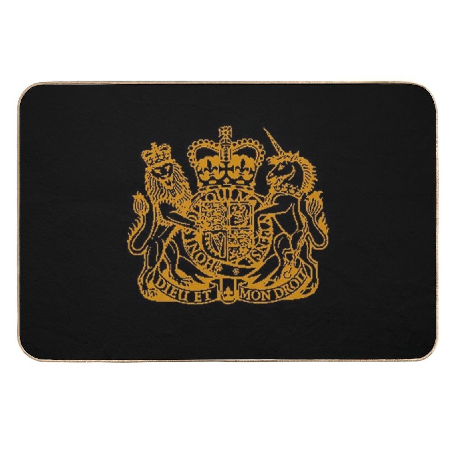 Elizabeth II Royal Coat of Arms Emblem  High-Traffic Bath Mat