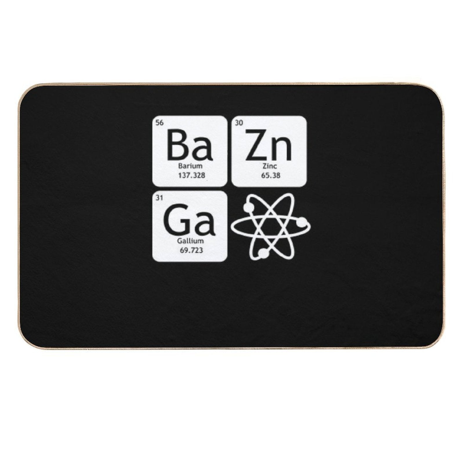BaZinGa And Atom Classic T-Shirt  Slip-Resistant Bath Mat