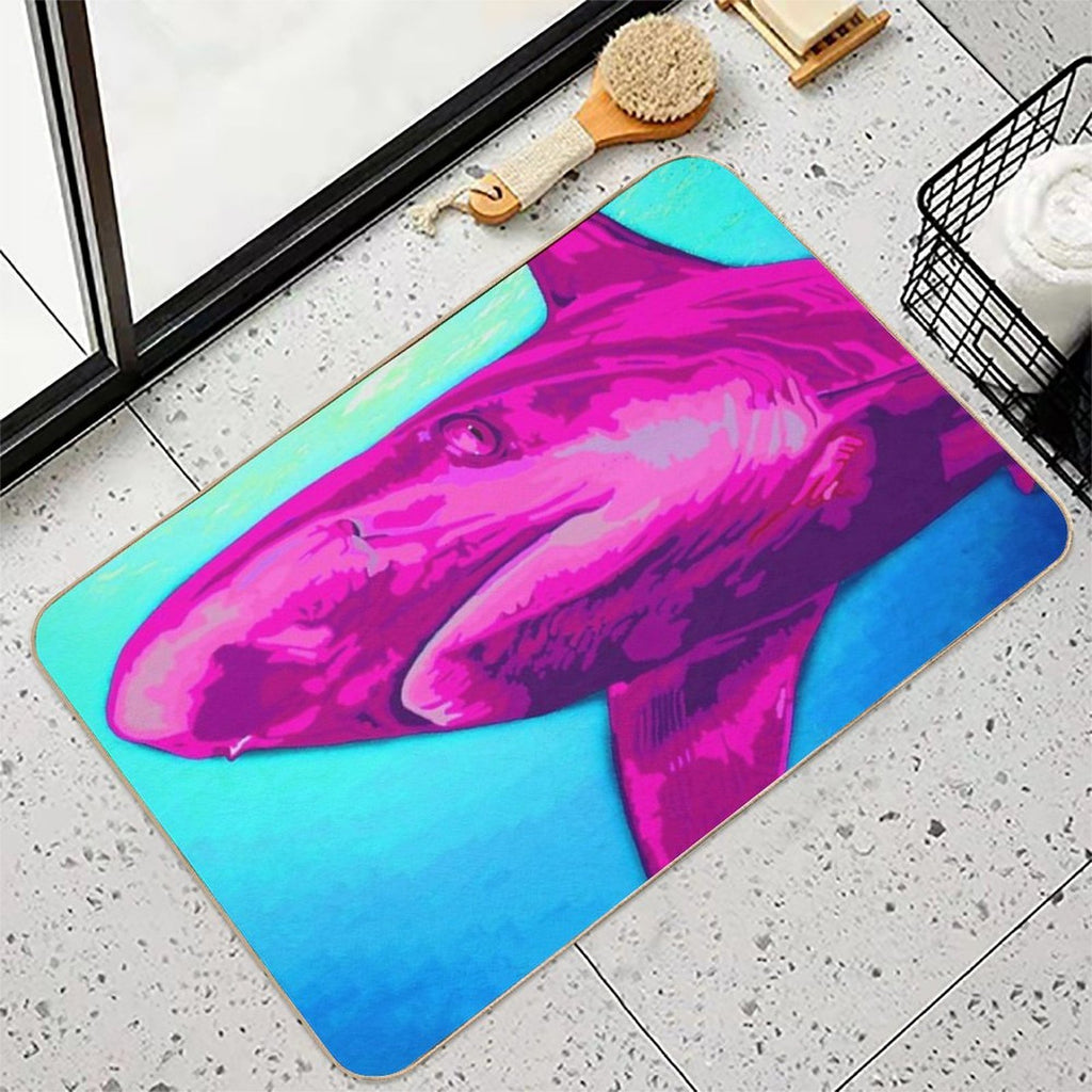 Pink Shark  Dirt-Trapping Bath Mat