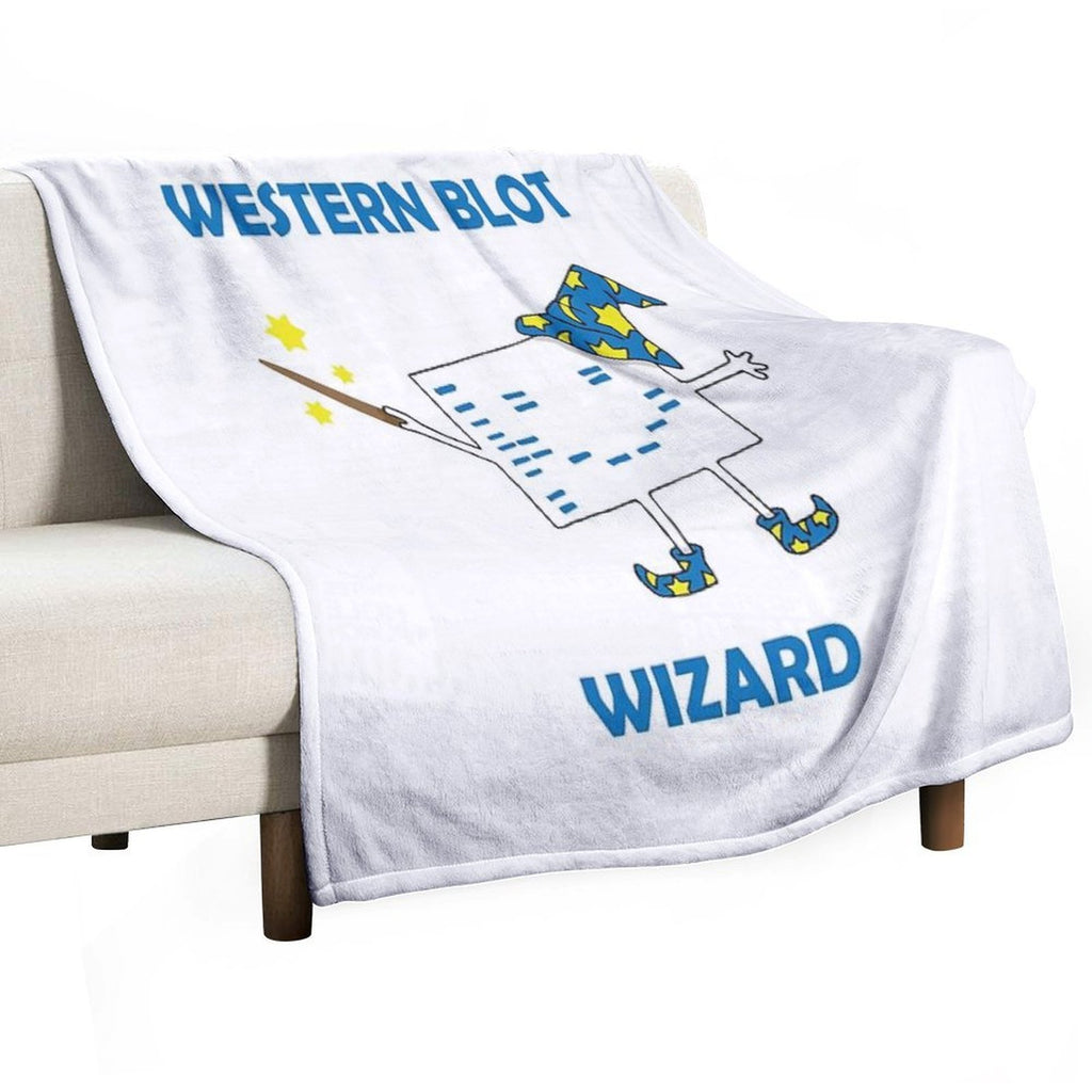 Western Blot Wizard, He Loves Cell Biology! Anti-pilling Throw Blanket