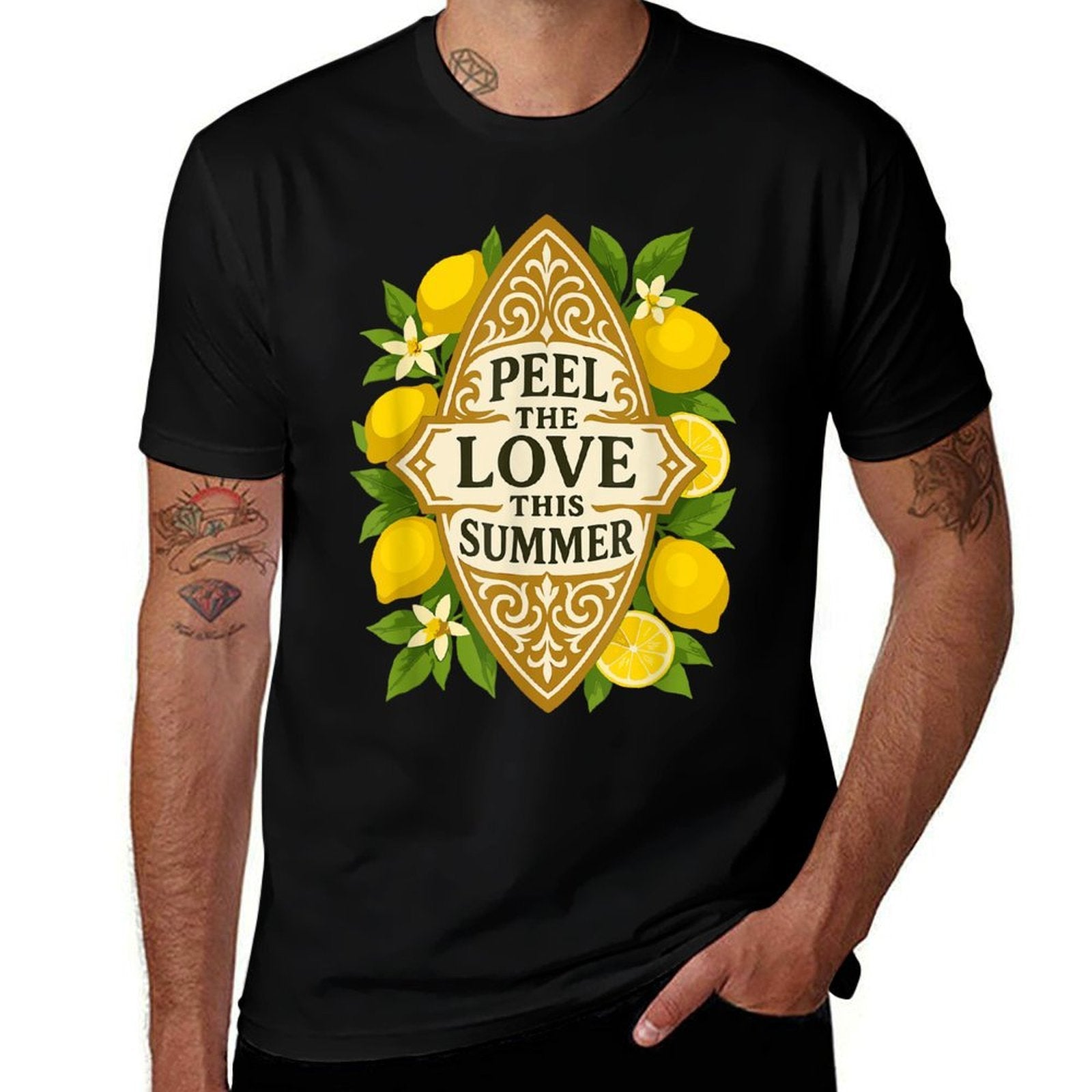 Retro Aesthetic Lemons Citrus Fruit Floral Funny Summer Pun  Oversized Silhouette T-Shirt