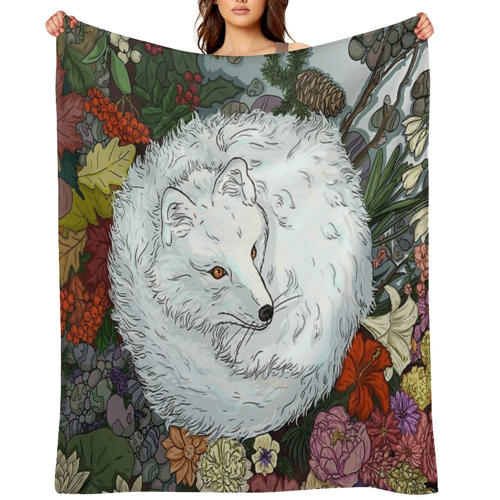 Arctic Fox Durable Throw Blanket