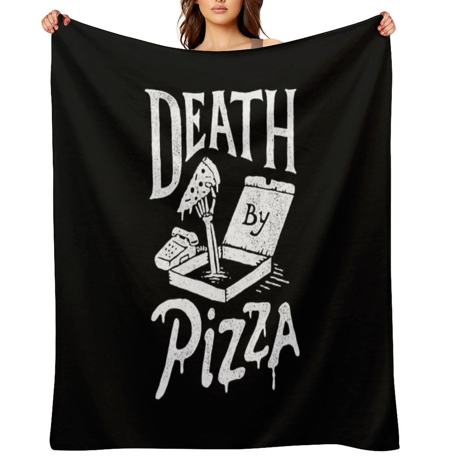 Death By Pizza Eco-conscious Throw Blanket