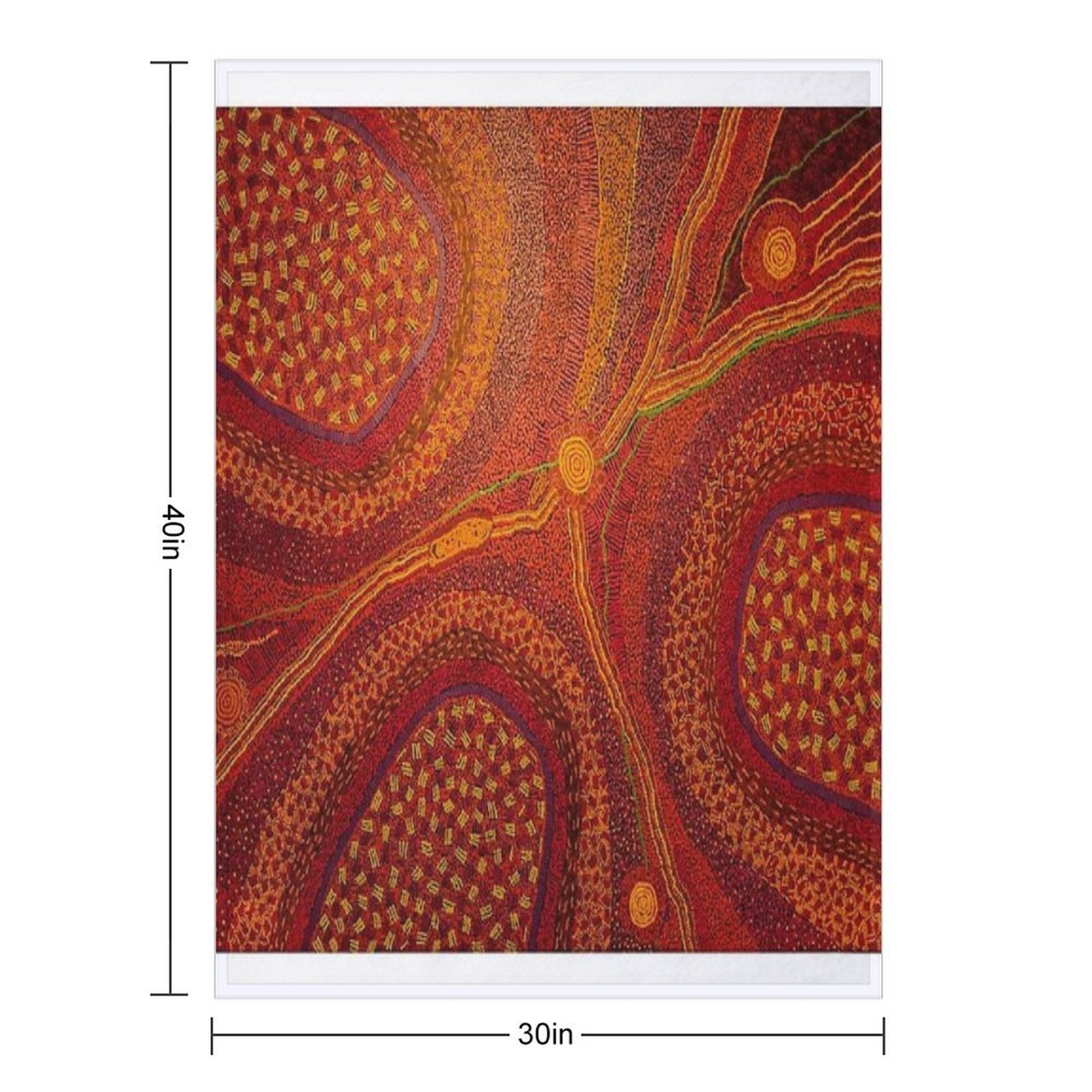 Australian Aboriginal Art Vintage Quick-dry Throw Blanket