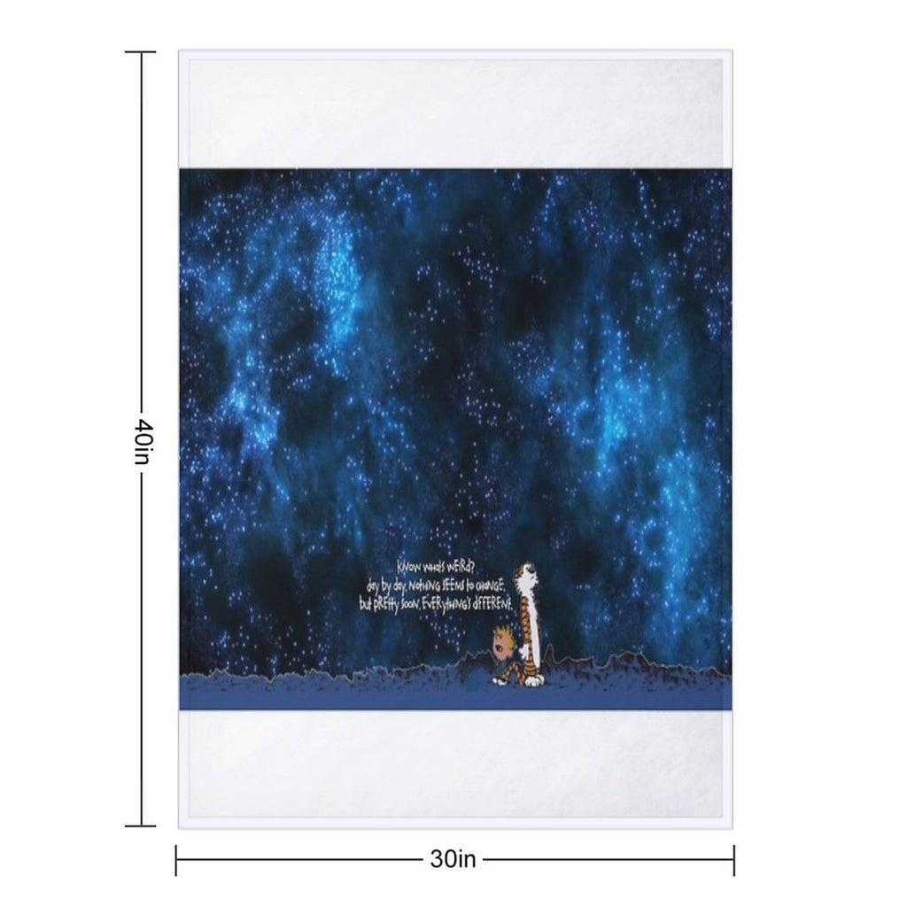 Calvin And Hobbs Space Travel-friendly Throw Blanket