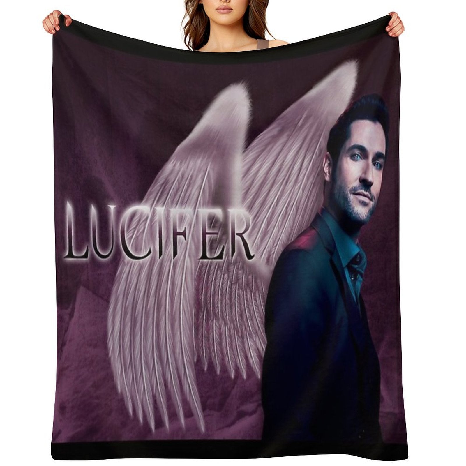 Lucifer Purple Wings Comfort Throw Blanket
