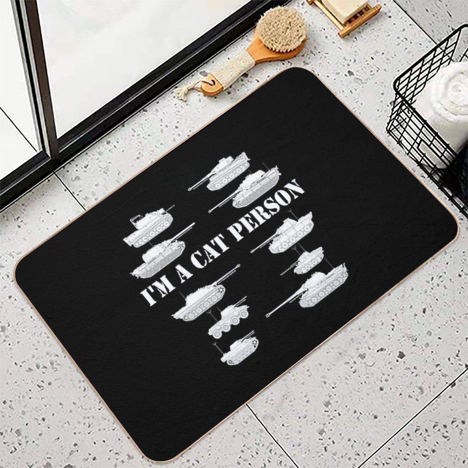 Im A Cat Person Ww2 10 German Tanks  High-Traffic Bath Mat