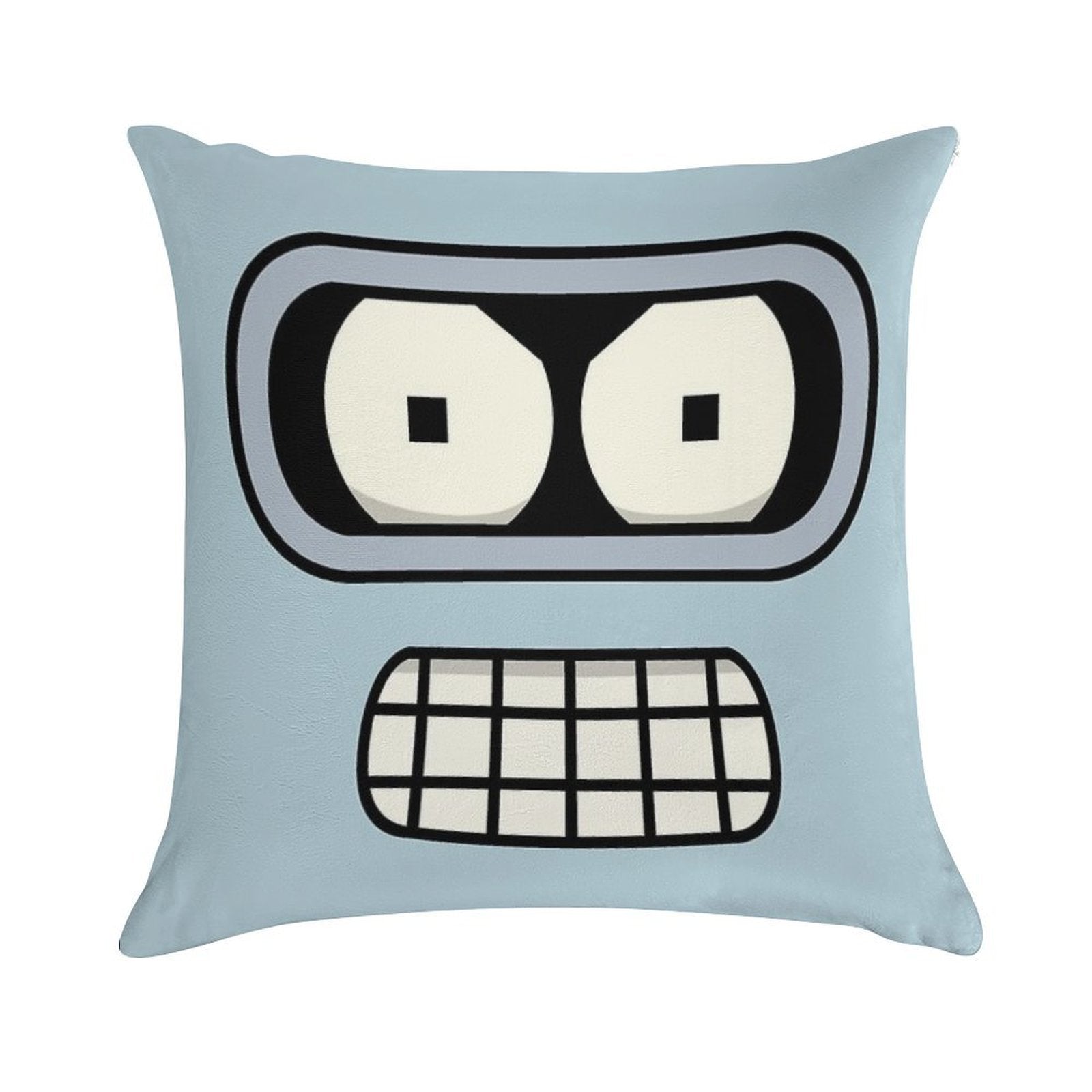 Bender's Face Soft Skin-Friendly Throw Pillow