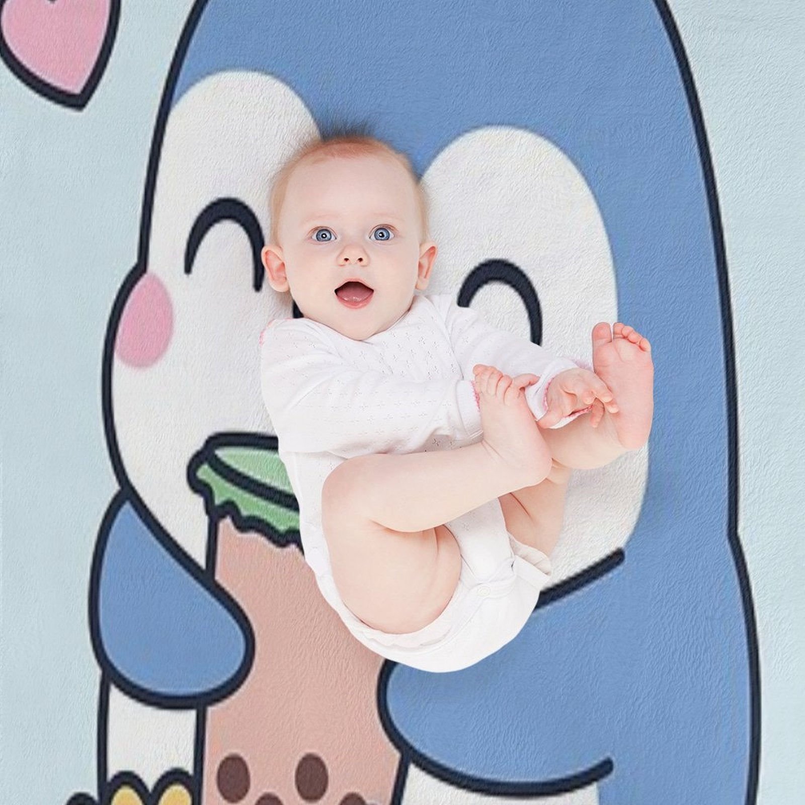 Cute Little Penguin Loves Boba Tea Versatility Throw Blanket