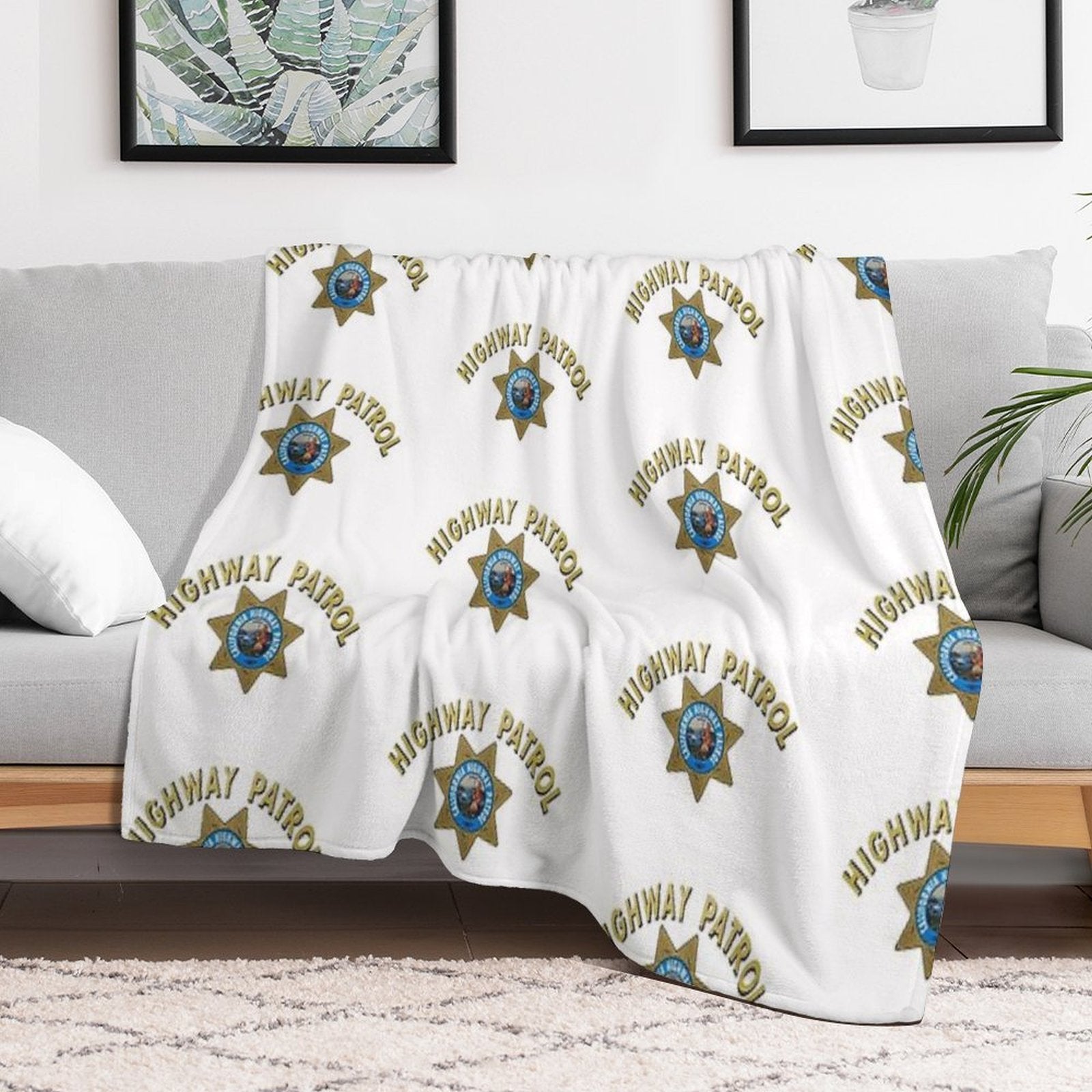 California Highway Patrol Shrink-resistant Throw Blanket