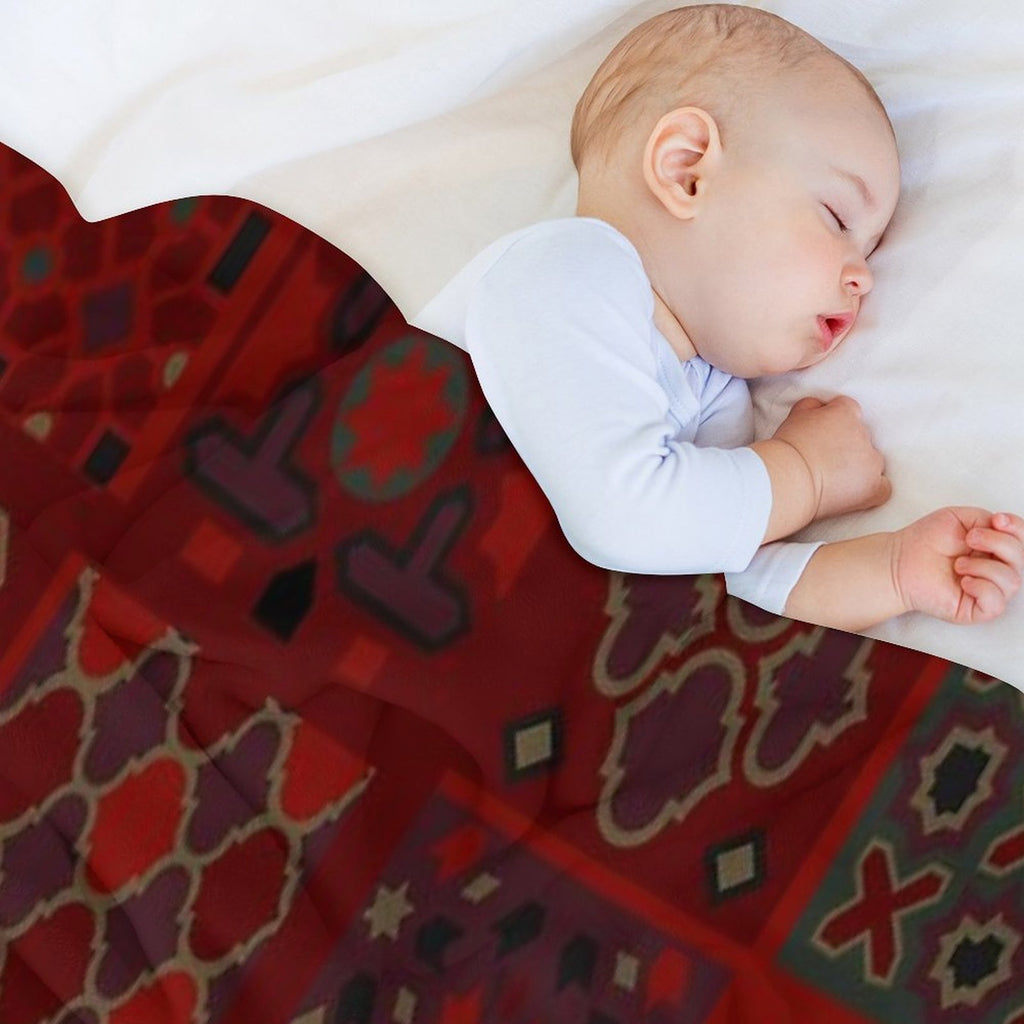 Moroccan Moments - Saffron Eco-conscious Throw Blanket