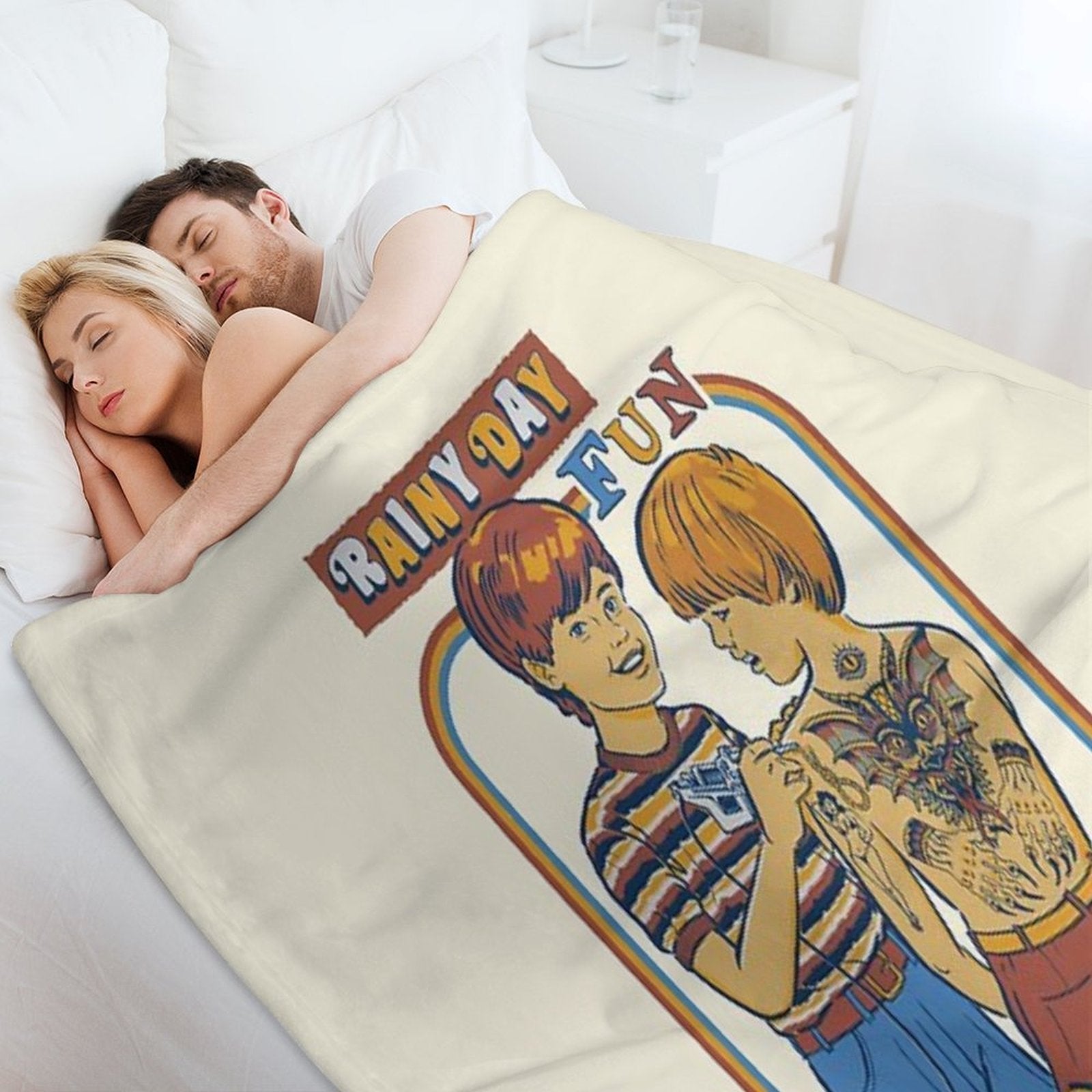 Rainy Day Fun Comfort Throw Blanket