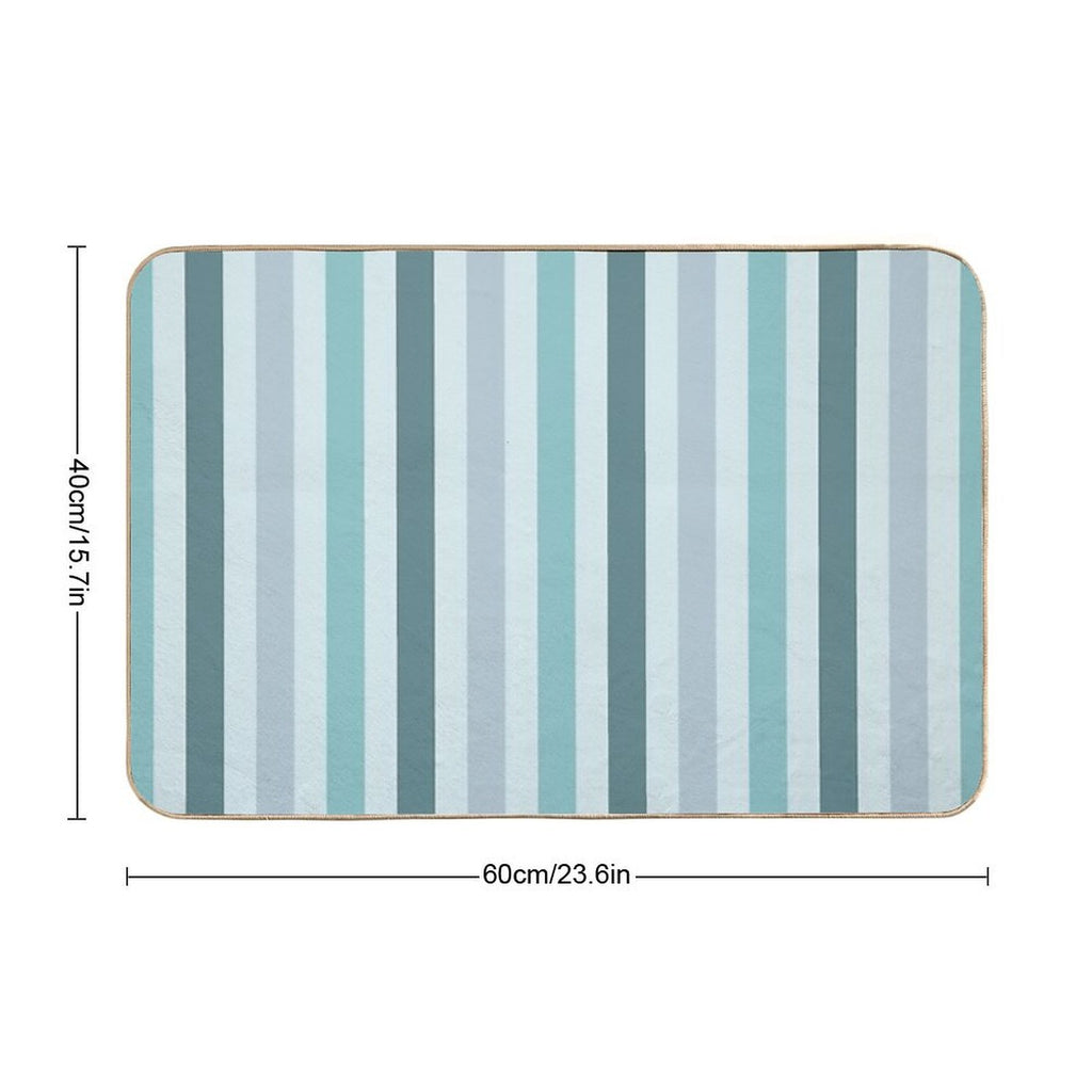 Color Block Lines V  Easy Maintenance Bath Mat