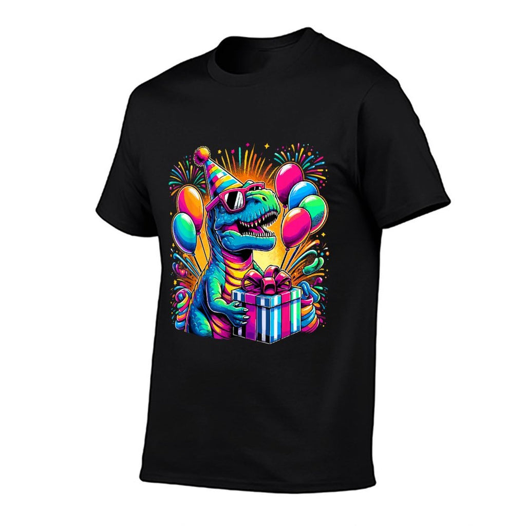 Dinosaur Birthday Party T-Rex Retro Dinosaur Comfortable T-Shirt
