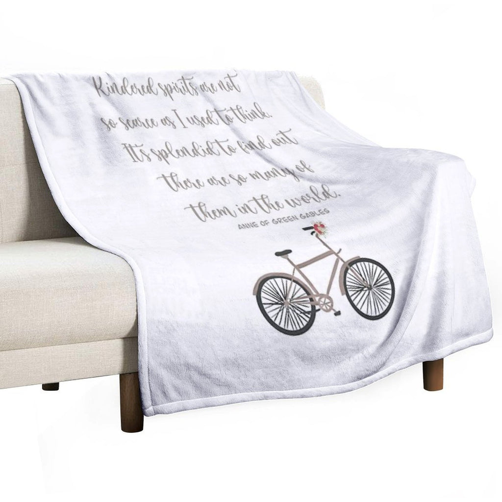 Kindred Spirits, Anne of Green Gables Quote Easy Care Throw Blanket