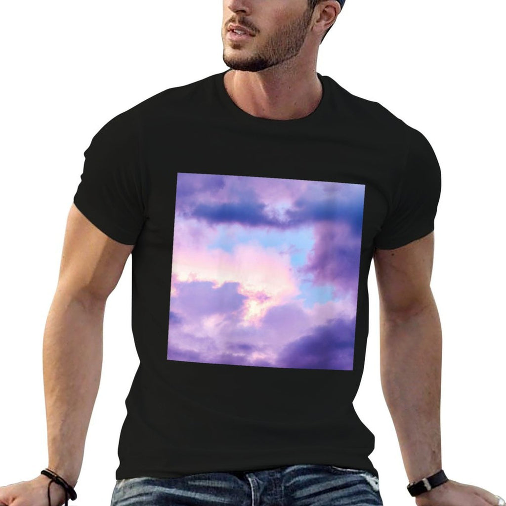 Womens Twilight Sky Purple Sunset Clouds  Easy-care T-Shirt