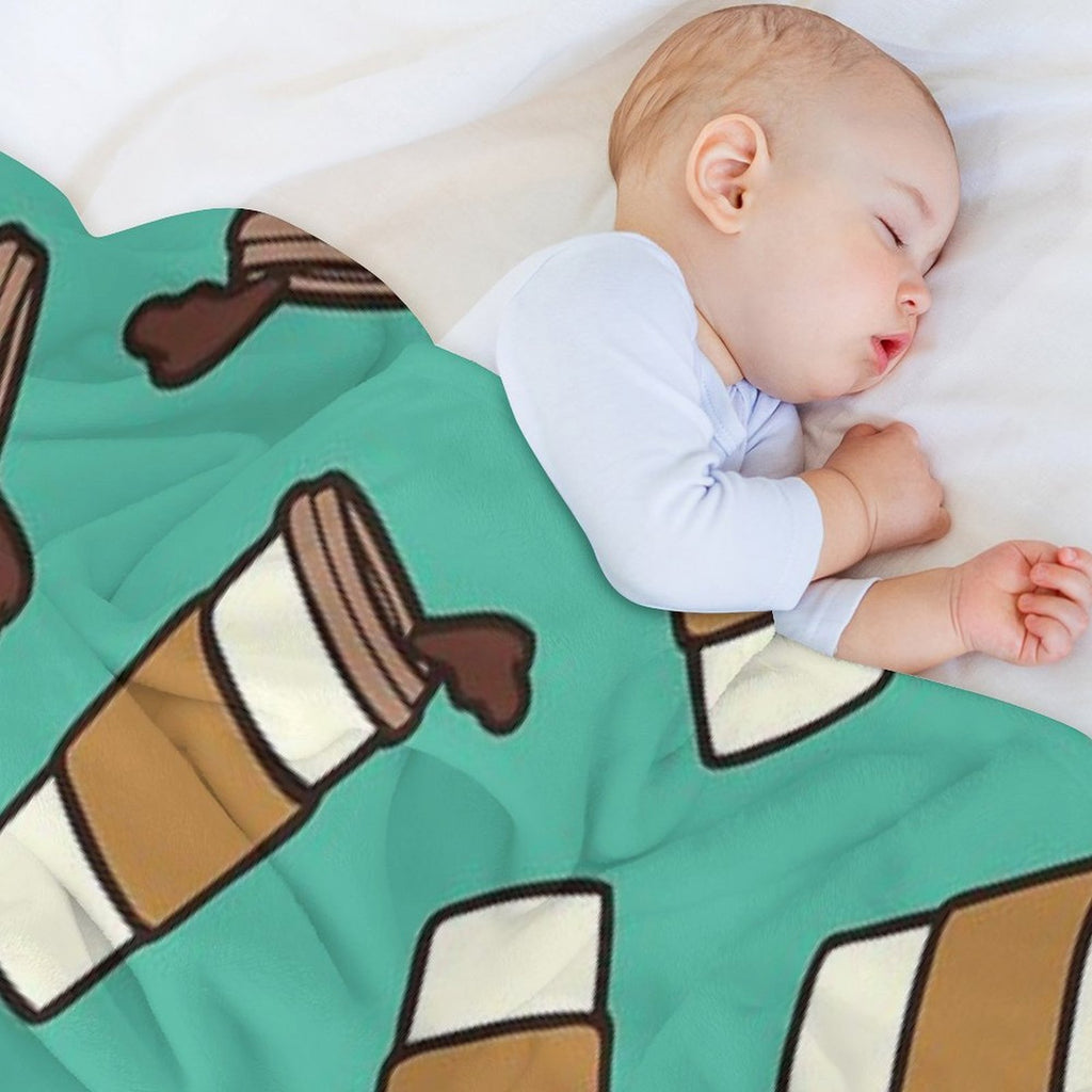 Take It Away Coffee Pattern Shrink-resistant Throw Blanket