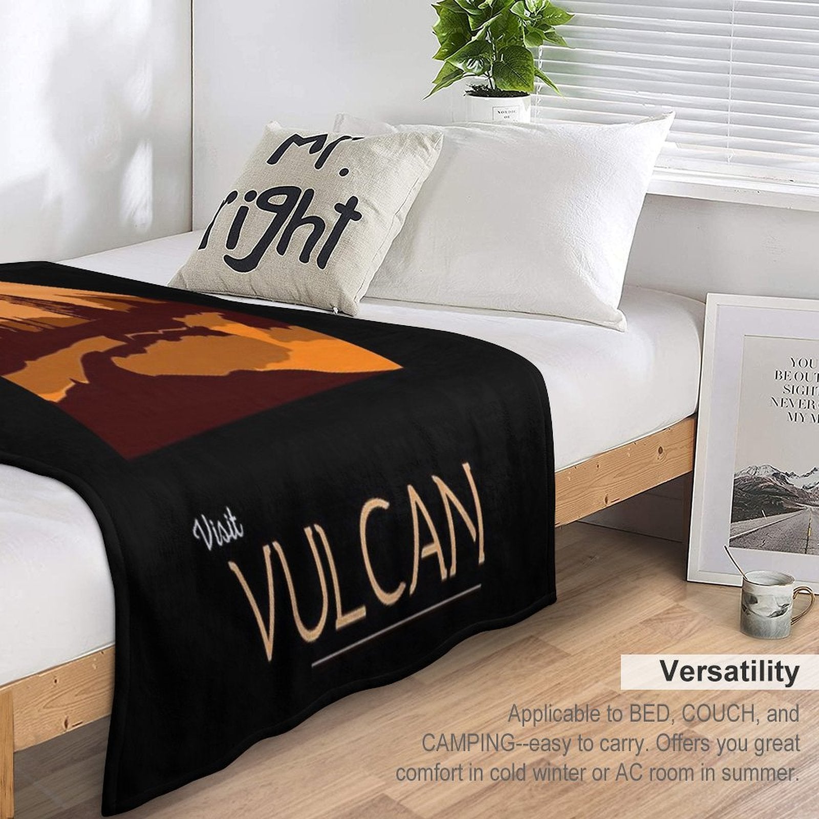 Vulcan Travel Poster Comfort Throw Blanket