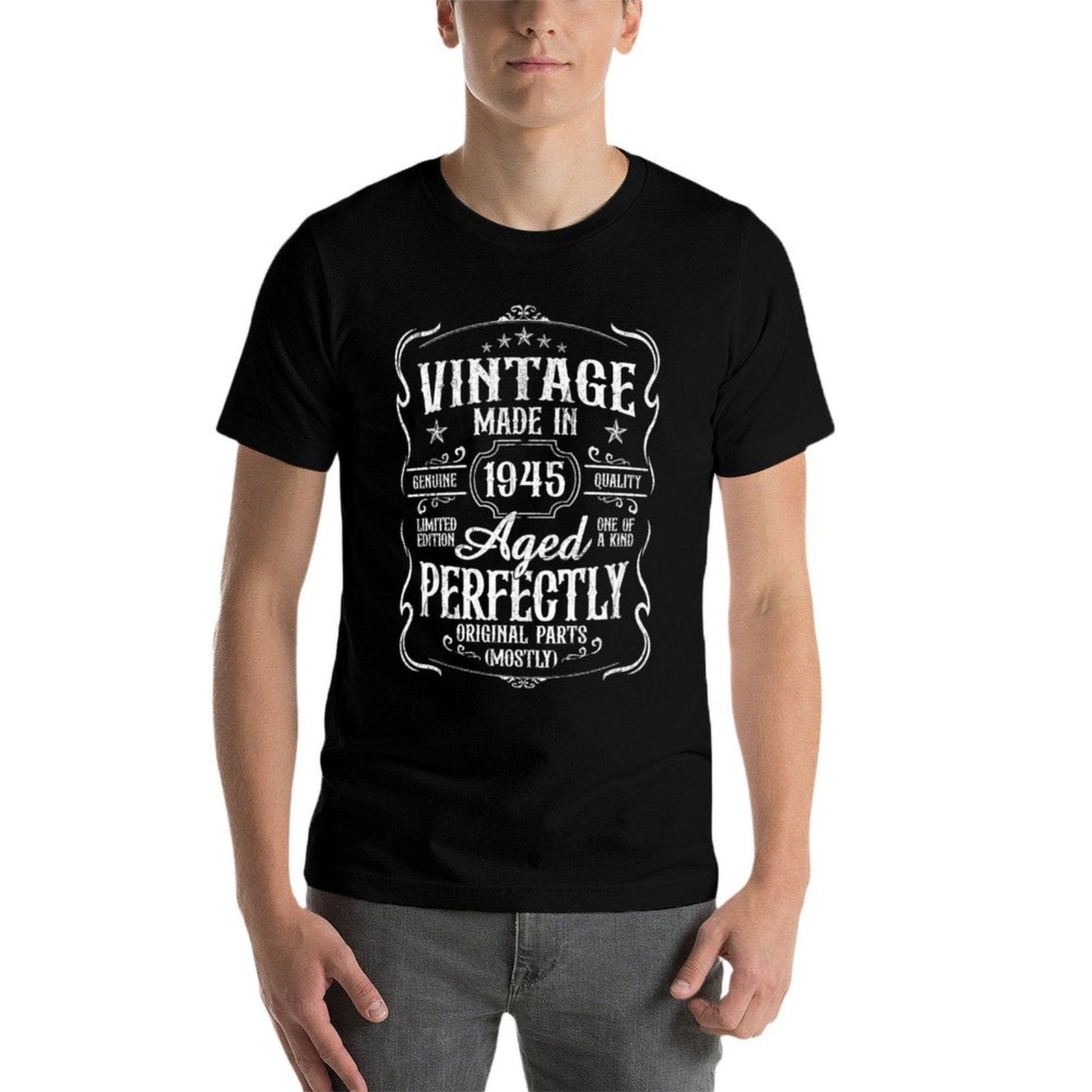 80 Year Old Gifts Vintage Legend 1945 80th Birthday Gift Men  Wrinkle-resistant T-Shirt