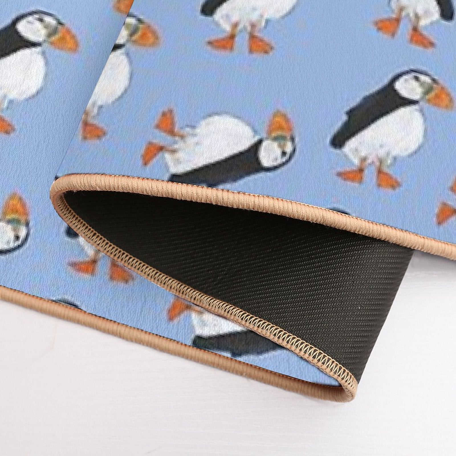 Cute And Whimsical Puffin Design  Slip-Resistant Bath Mat