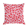 Leopard Print - Red And Pink Original Soft Reinforced Edging Throw Pillow