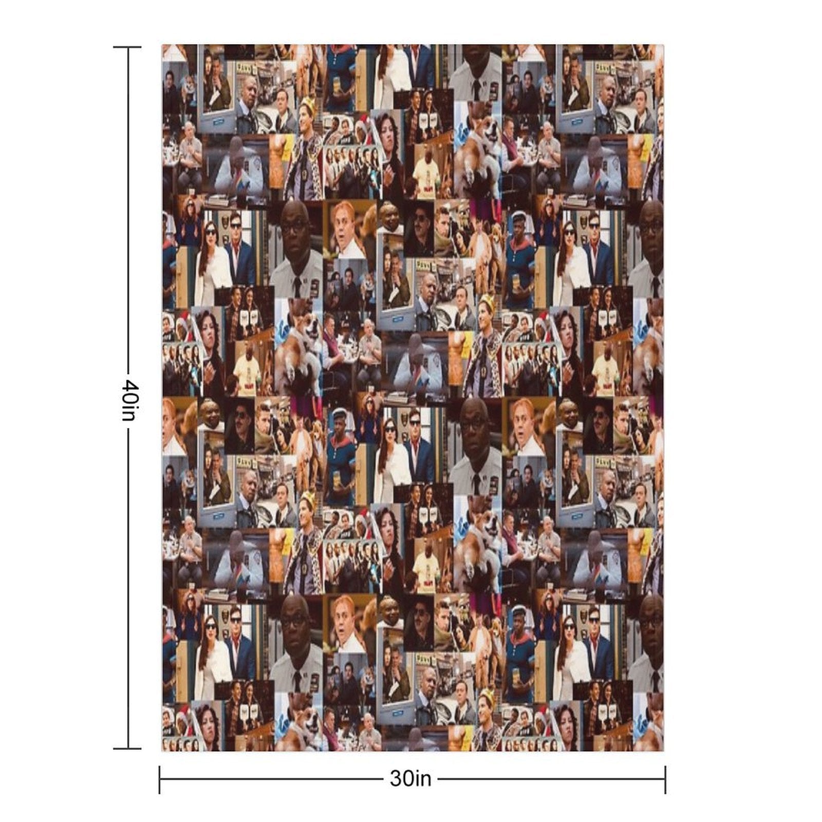Brooklyn Nine Nine Collage Plush Throw Blanket