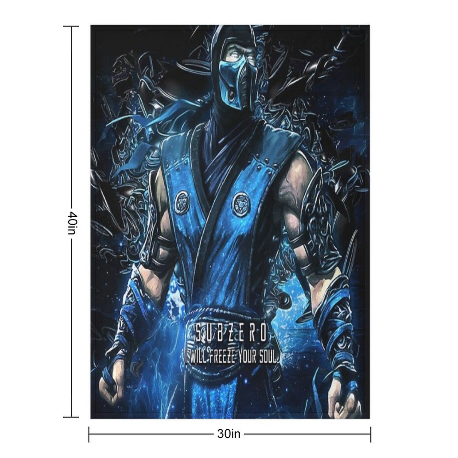 Mortal Kombat Subzero Machine-washable Throw Blanket