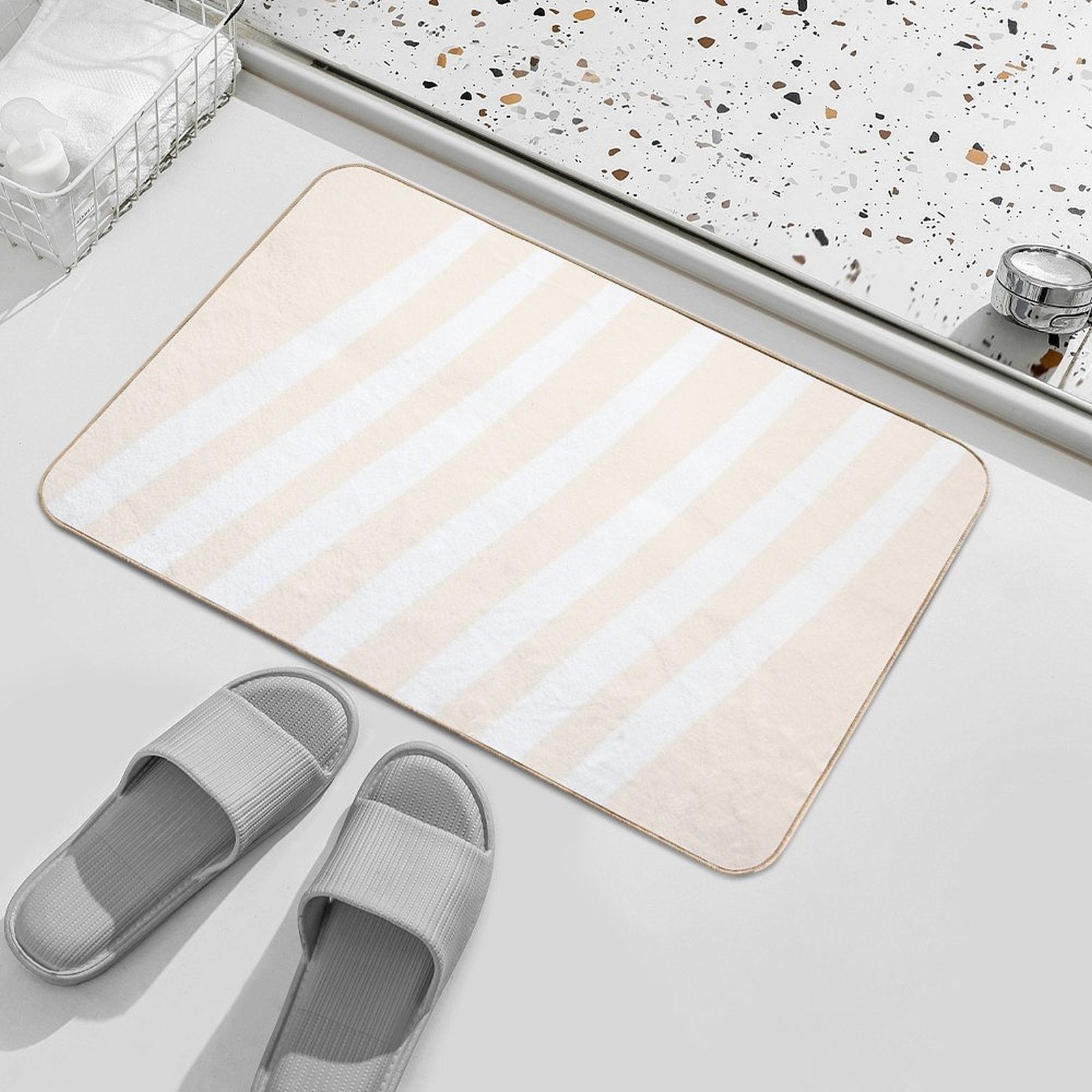 Harmony in Stripes 6, Unique  Long-Lasting Bath Mat