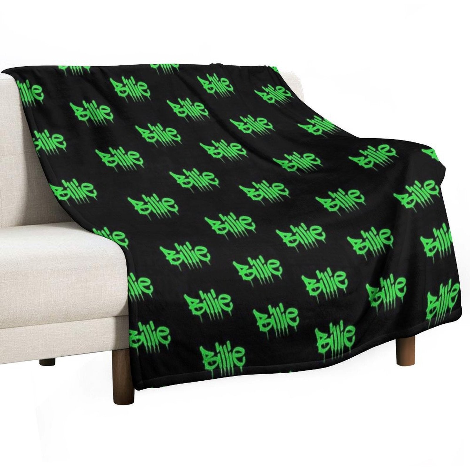 Billie Black&green Throw Blankets Easy Care Throw Blanket