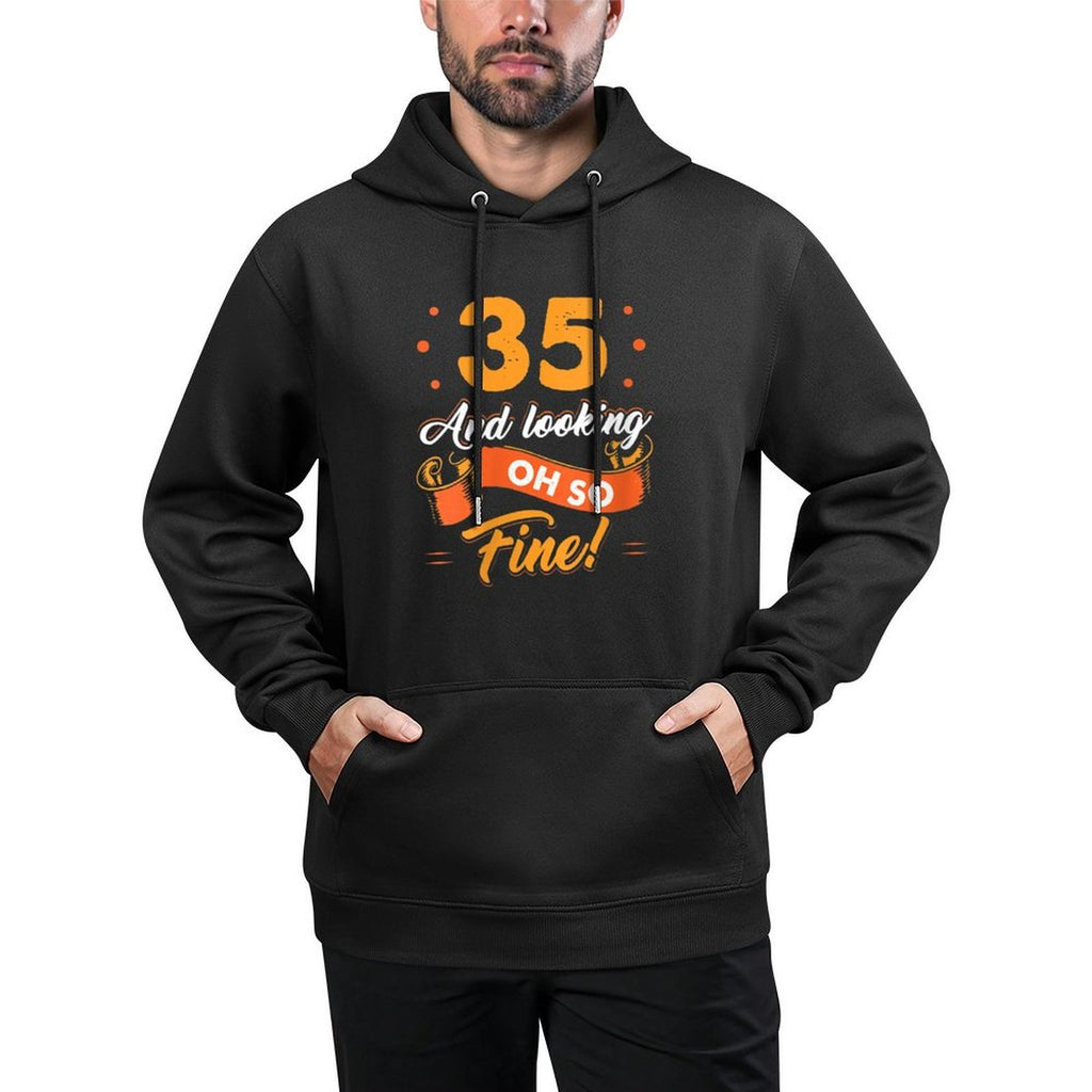 Womens Funny 35th Birthday Fine Looking 35 Years Old Durable Construction Hoodie