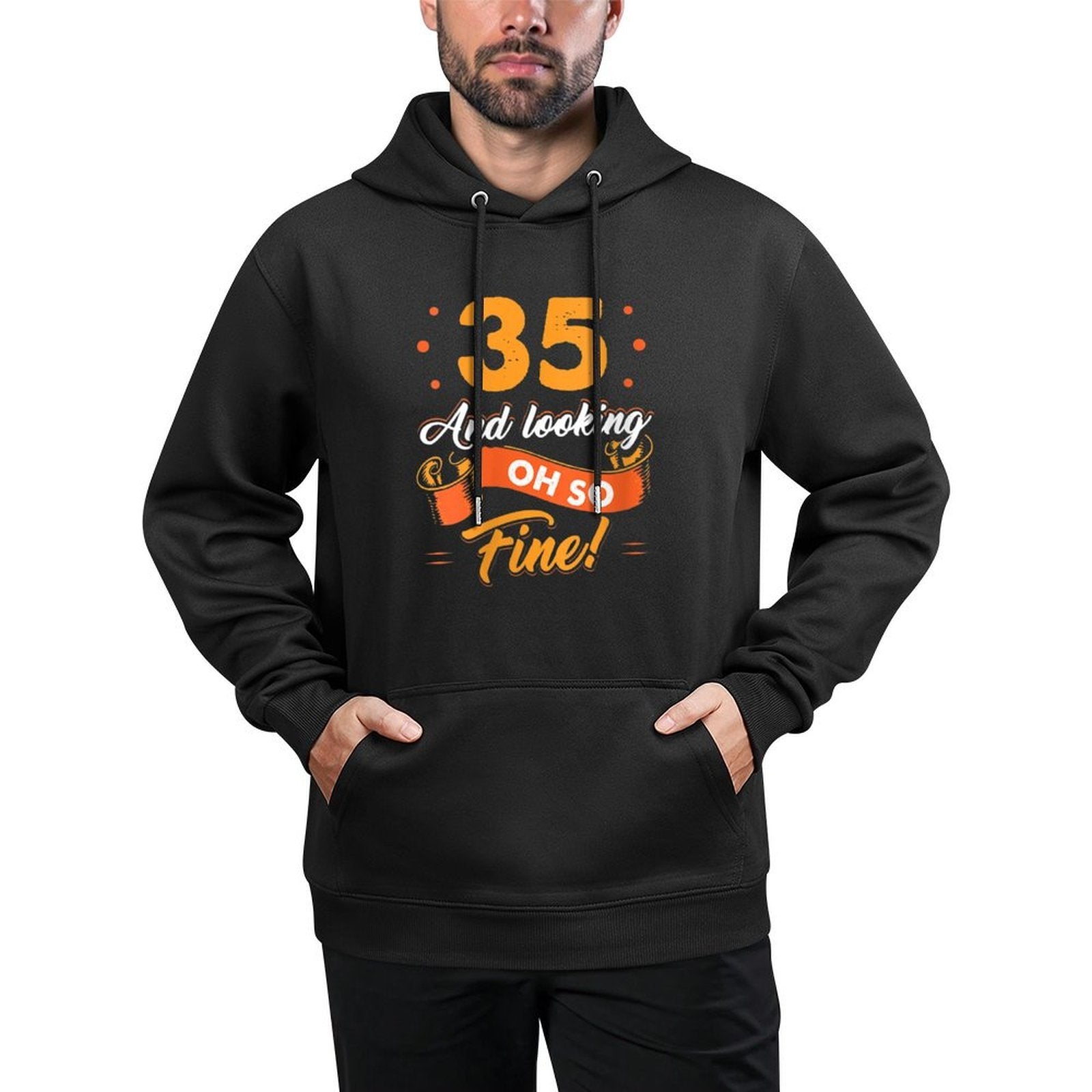 Womens Funny 35th Birthday Fine Looking 35 Years Old Durable Construction Hoodie
