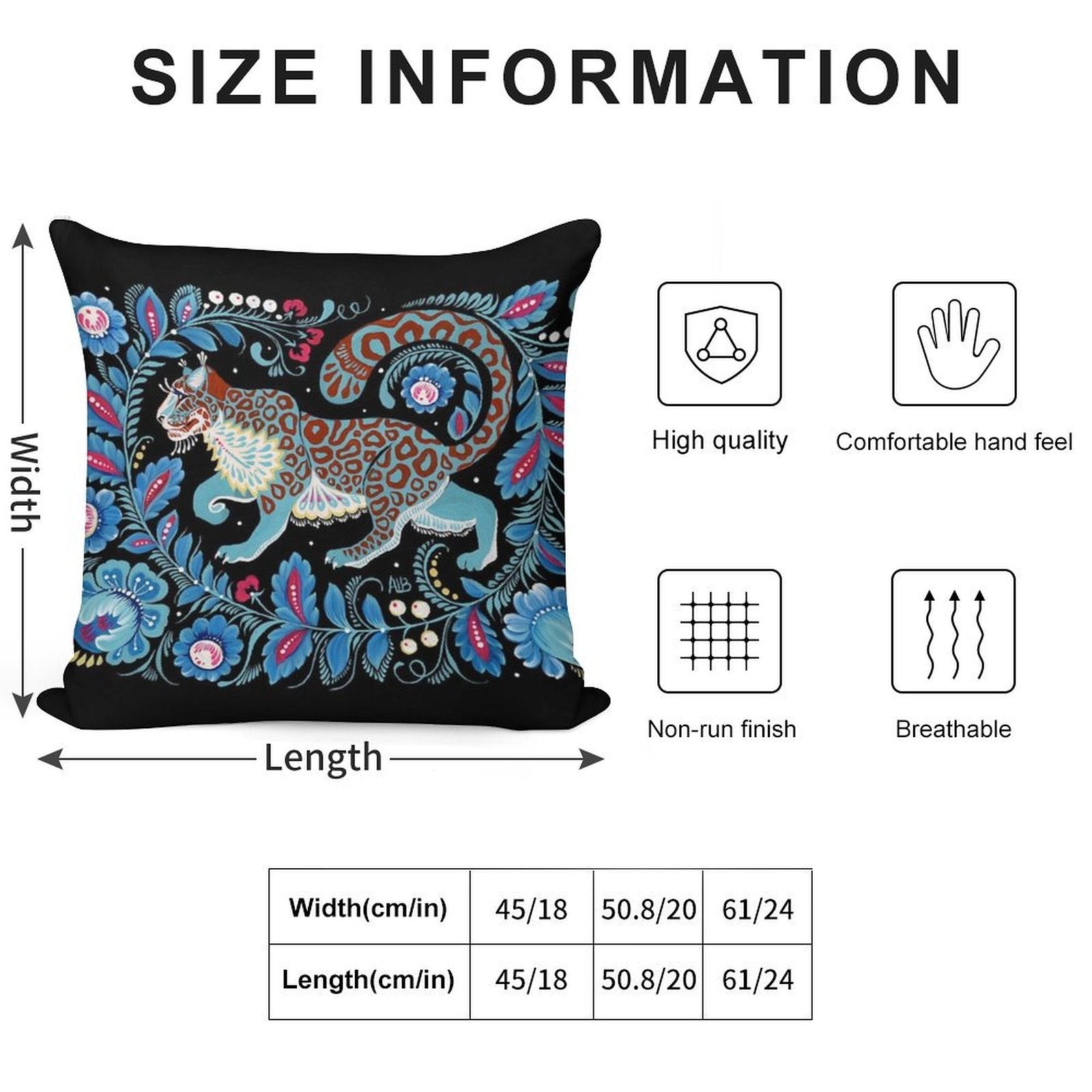 Snow Leopard Folk Art Soft Bedroom Essential Throw Pillow