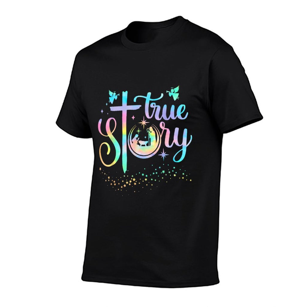 True Story Nativity Christmas Baby Jesus Religious Christian  Easy-care T-Shirt