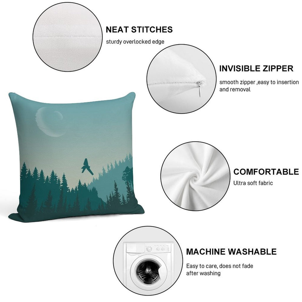 Endor Poster Soft Decorative Cover Throw Pillow
