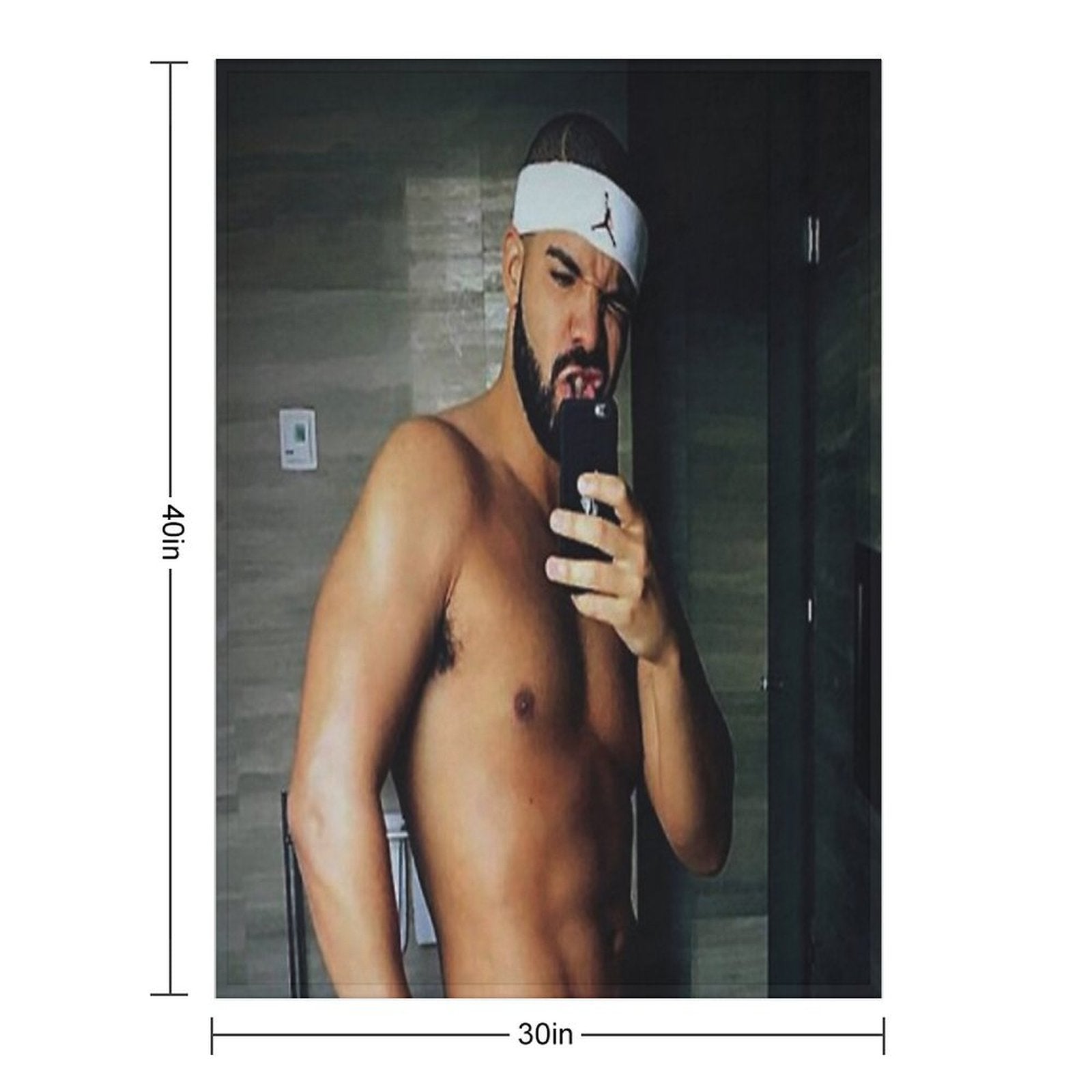 Drake Shirtless Machine-washable Throw Blanket