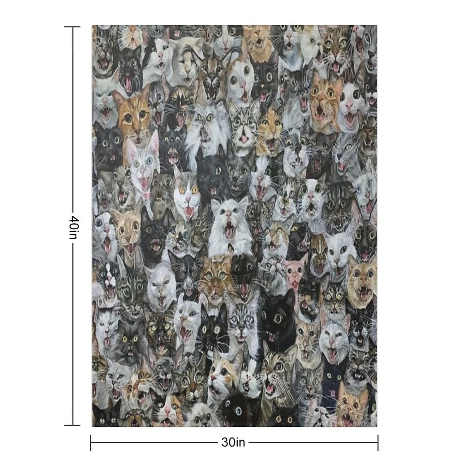 Cat You Can See Sustainable Throw Blanket