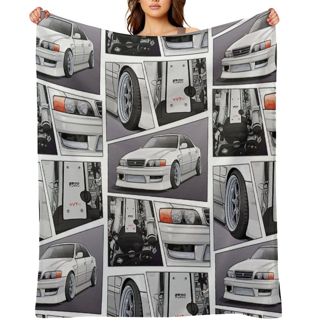 Chaser Jzx100 X 1Jz Engine Sustainable Throw Blanket