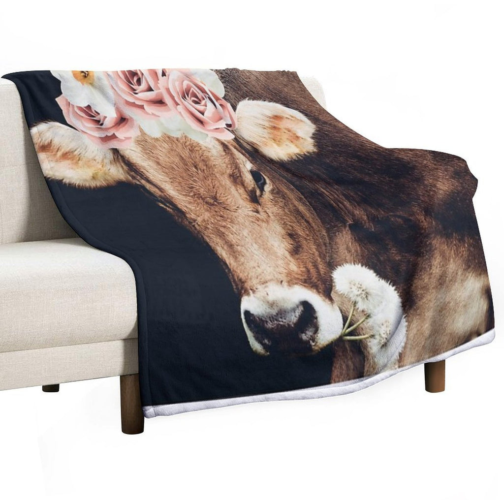 Glamour Cow Versatility Throw Blanket