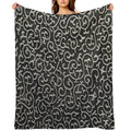 Fabric Design with Black Background Sustainable Throw Blanket